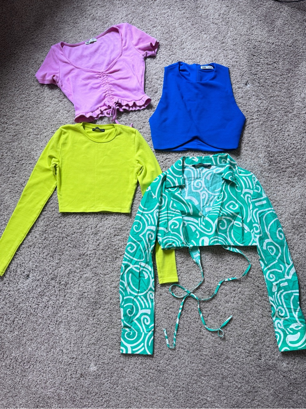 Zara Cropped Top Set - Size M but fits S